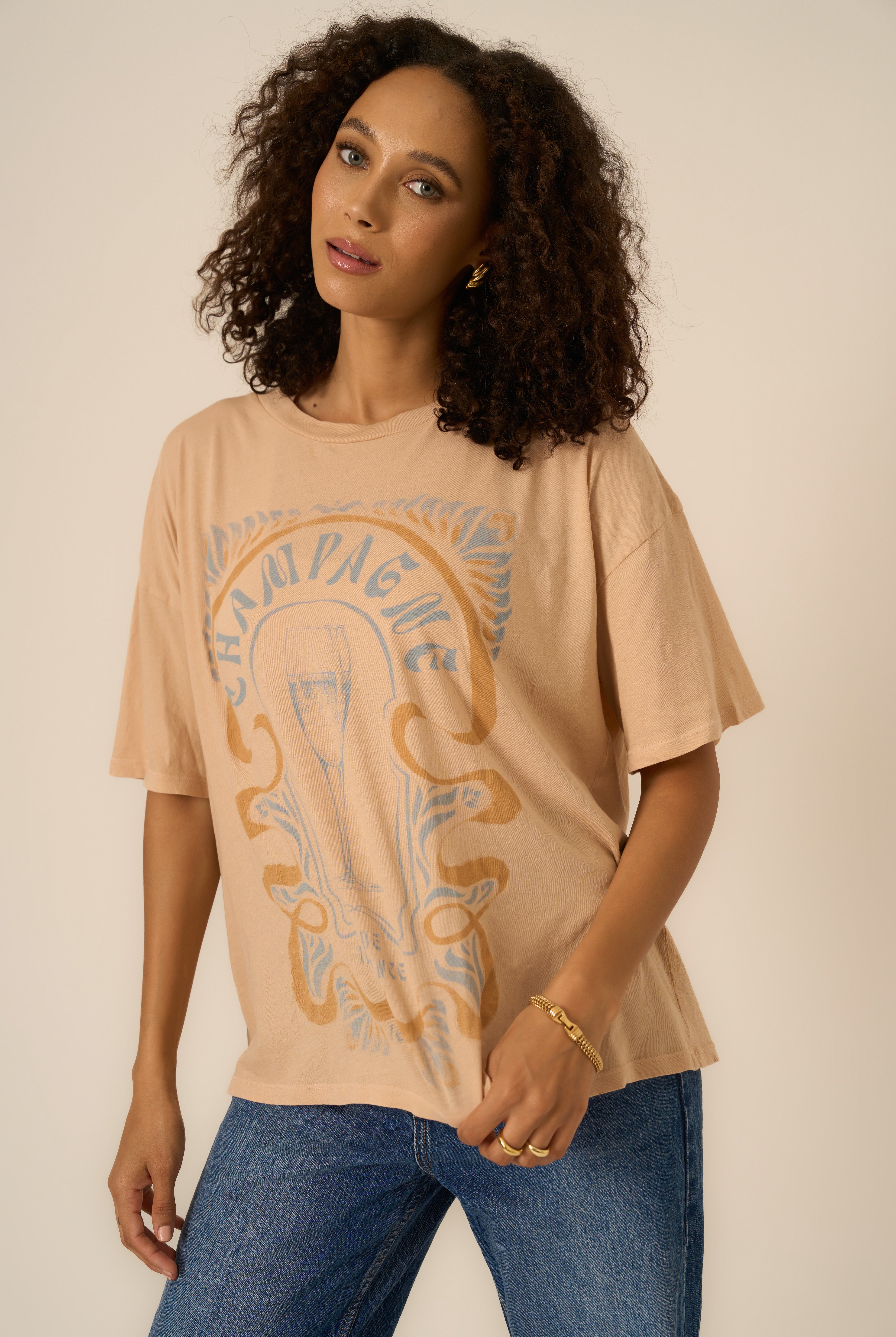 Champagne Made in France Perfect BF Tee