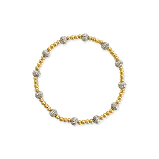 Multi Bead Two Tone Bracelet