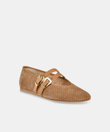 PECAN PERFORATED SUEDE
