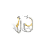 Two Tone Double Hoop