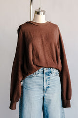 Evie Pleated Crew Sweatshirt