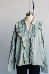 Free People Tattered & Ruffle Top