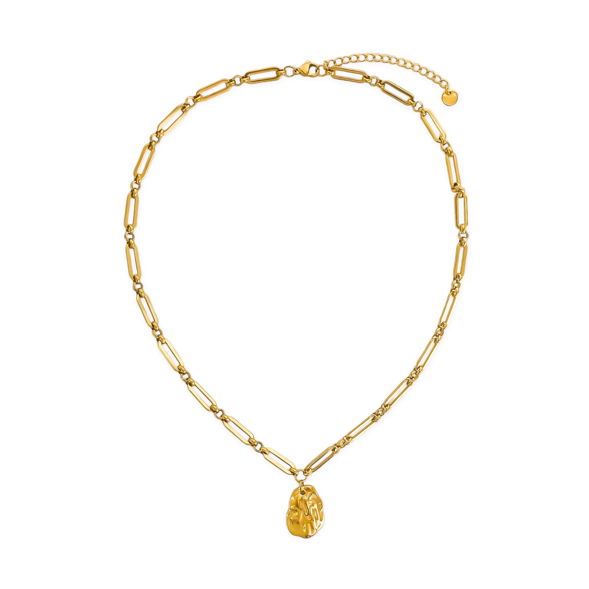 Hammered Pendant Necklace