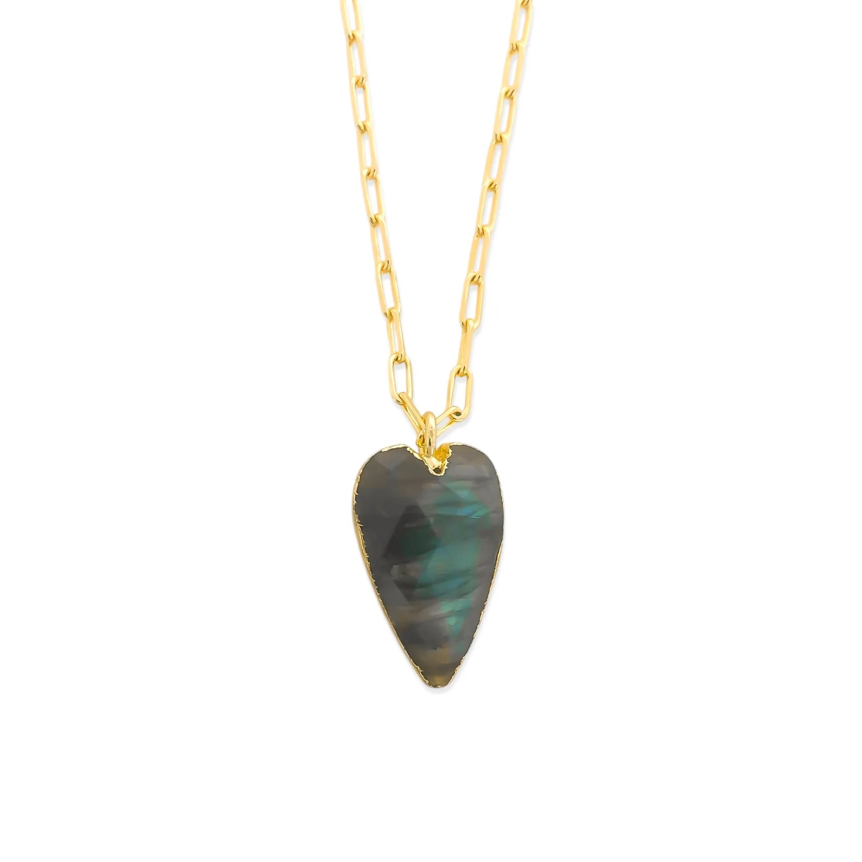 Semi-Precious Stone Heart Necklace