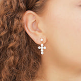 Cross Drop Earrings
