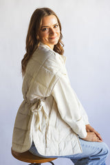 High Neck Quilted Padded Vest