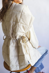 High Neck Quilted Padded Vest