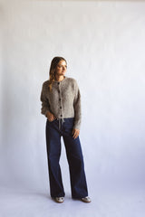 Roundneck Button Cardigan