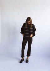 Striped Geometric Knit Sweater