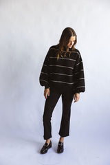 Striped Geometric Knit Sweater