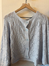 Blue Crochet Cardigan
