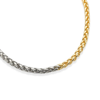 Two Tone Women Chain Necklace