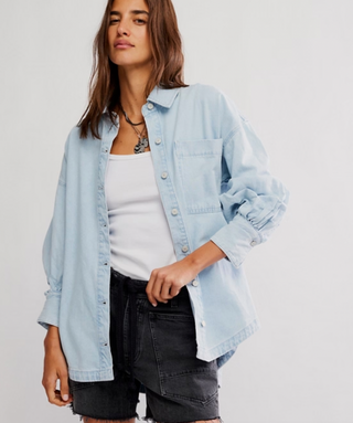 Free People Ashley Denim Shirt