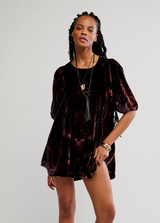 Maye Printed Velvet Dress