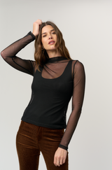 TESS MESH FUNNEL NECK TWO-FOR