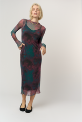 SHIBON NOVELTY LAYERED MESH DRESS