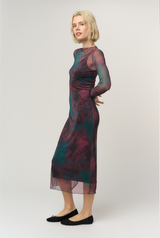 SHIBON NOVELTY LAYERED MESH DRESS