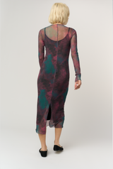 SHIBON NOVELTY LAYERED MESH DRESS