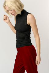 DOMINO LUREX MOCK NECK TANK