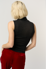 DOMINO LUREX MOCK NECK TANK
