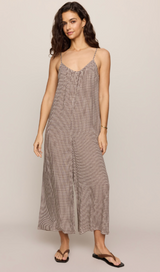 Flared Gingham Jumpsuit