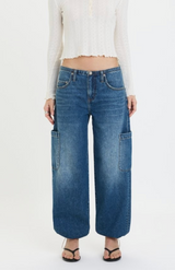Snap Mirage Mid Rise Cargo Jean