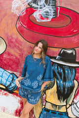 Embroidered Denim Set
