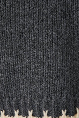 Round Neck Long Sleeve Stitch Detail Sweater