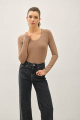 ULTRA SOFT BASIC SCOOP NECK LONG SLEEVE TEE