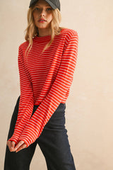STRIPED SWEATER TOP