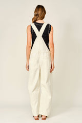 CUT OUT EMBROIDERED OVERALL JUMPSUIT