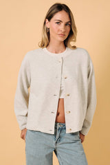 ROUND NECK LONG SLEEVE BARREL HEM JEACKET