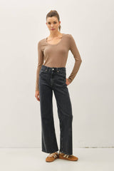 ULTRA SOFT BASIC SCOOP NECK LONG SLEEVE TEE