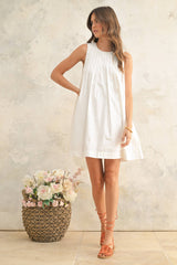 Pleated Sleeveless Dress