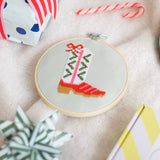Christmas Cowboy Boot Counted Cross Stitch Kit