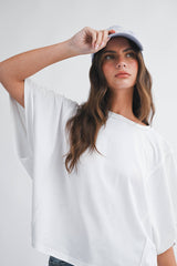 Boxy Dolman Short Sleeve Top