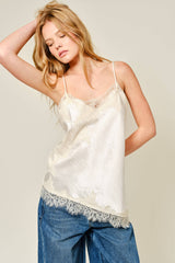 Satin Lace Tank