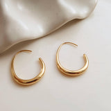 Cyril 18K Gold Non-Tarnish Minimalist Open Hoop Earrings