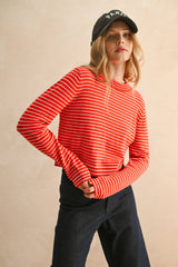 STRIPED SWEATER TOP