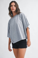 Boxy Dolman Short Sleeve Top