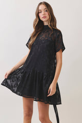 The Margot Floral Tie-Neck Mini Dress