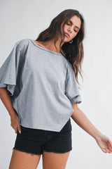 Boxy Dolman Short Sleeve Top