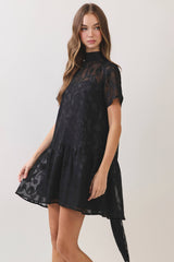 The Margot Floral Tie-Neck Mini Dress