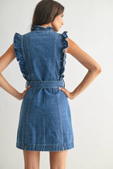 Denim Ruffle Dress