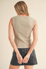 Adelle Sweetheart Neck Tank