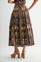 Floral Print Top and Skirt Set
