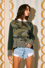 Off the Grid Camo Color Block Sweater