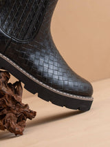 The Myra Woven Chelsea Boot