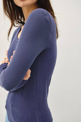 ULTRA SOFT BASIC SCOOP NECK LONG SLEEVE TEE