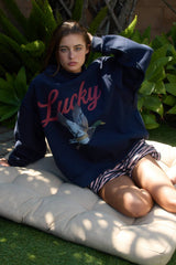 'Lucky & Mallard' Mock-Neck Sweatshirt